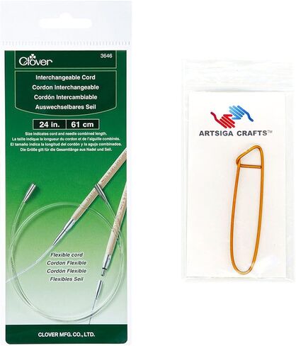 Clover Needlecraft Interchangeable Cord 24 Inches 3646 with Stitch Holder in Saudi Arabia