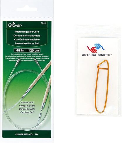 Clover Needlecraft Interchangeable Cord 24 Inches 3646 with Stitch Holder in Saudi Arabia