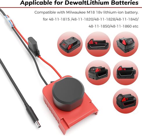 كابل طاقة Starlink MINI DC لبطارية ميلووكي، متوافق مع محول بطارية Milwaukee مباشرة إلى كابل طاقة Starlink Mini DC، مع الصمامات ومحطات الأسلاك، مجموعة Starlink Mini الصغيرة والمحمولة in Kuwait