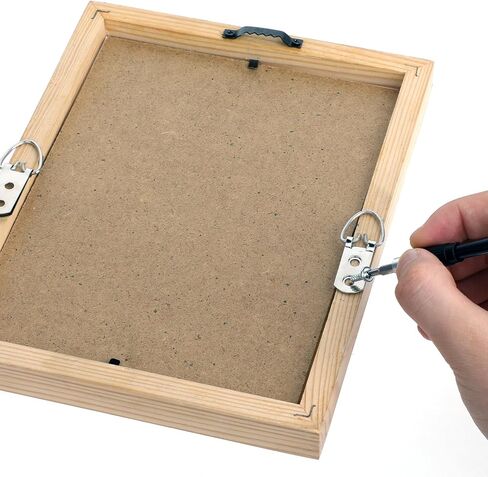 10 Pack Picture Hangers D Ring Hooks for Hanging with Screws D Ring Picture Hanger Picture Hanging Hardware2 Holes for Paintings Clock Artwork Decoration (20 Screws, 1 Storage Case) in Saudi Arabia