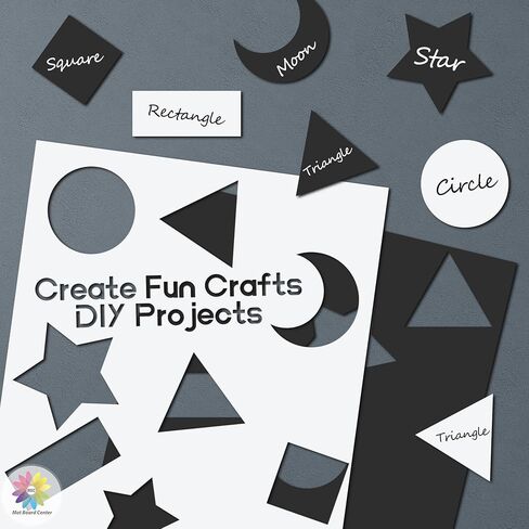 مركز لوحة السجادة، 10 عبوات 8X8 لوحة دعم غير مقطوعة - ورقة كاملة - للفنون والمطبوعات والصور والمطبوعات والمزيد (أبيض/أسود اللون) in Kuwait