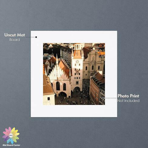 مركز لوحة السجادة، 10 عبوات 8X8 لوحة دعم غير مقطوعة - ورقة كاملة - للفنون والمطبوعات والصور والمطبوعات والمزيد (أبيض/أسود اللون) in Kuwait