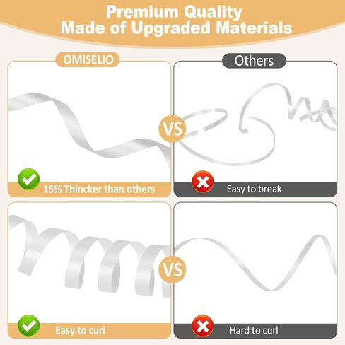 500 Yard White Ribbon, Crimped White Curling Ribbon, Curling Ribbon for Gift Wrapping, Balloon Ribbon, Balloon String, Curly Ribbon, Gift Ribbon for Birthday, Baby Shower, Christmas in Saudi Arabia