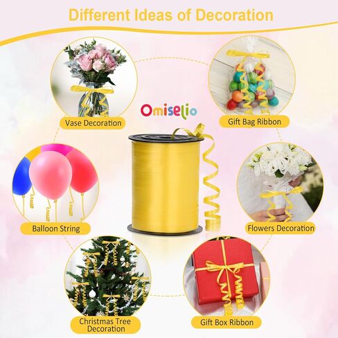 500 Yard White Ribbon, Crimped White Curling Ribbon, Curling Ribbon for Gift Wrapping, Balloon Ribbon, Balloon String, Curly Ribbon, Gift Ribbon for Birthday, Baby Shower, Christmas in Saudi Arabia