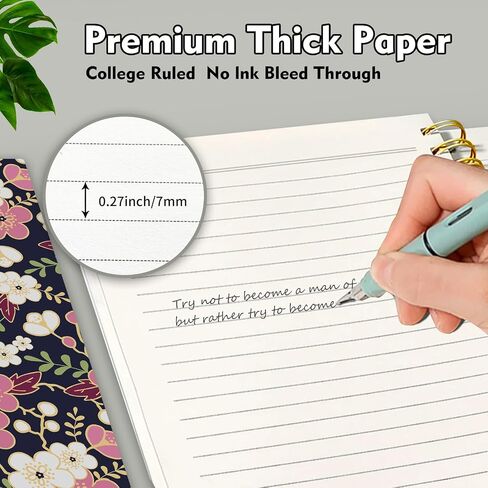 Spiral Journal Notebook,Strong TwinWire Binding with Premium Paper for Girl Women,Cool Funny 120 Pages,100gsm A5 College Ruled NotebookJournal,Perfect for Gifts Nurse Teacher Women(Cute Daisy) in Saudi Arabia