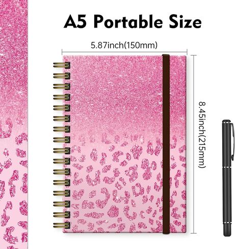 Spiral Journal Notebook,Strong TwinWire Binding with Premium Paper for Girl Women,Cool Funny 120 Pages,100gsm A5 College Ruled NotebookJournal,Perfect for Gifts Nurse Teacher Women(Cute Daisy) in Saudi Arabia