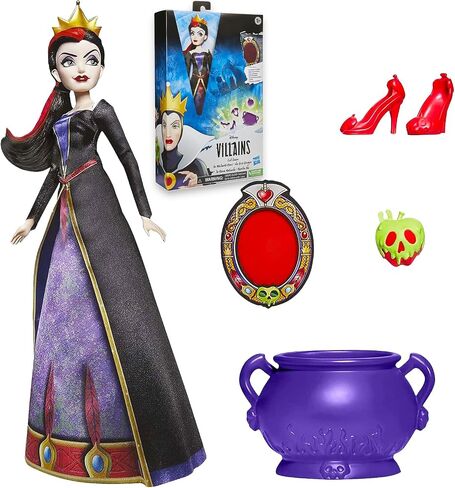 مجموعة دمى ديزني فيلينز للبنات - حزمة مع 2 من دمى ديزني فيلينز تتميز بملصقات The Evil Queen وUrsula Plus | هدايا ديزني الأشرار in Saudi Arabia