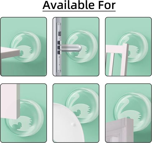 6 PCS of Clear Rubber Door Knob, Door Handle Stopper Set Round Wall Shield Cushion Quiet Wall Protector for Door Handle Guard Door Bumper Wall Protector Silencer, Transparent in Saudi Arabia