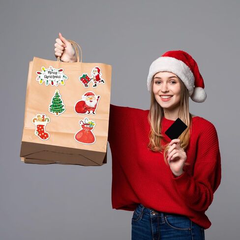 Christmas Stickers Pack,100Pcs Decorative Stickers for Kids,Vinyl Waterproof Stickers for Water Bottles Laptop Skateboard Computer for Christmas Party Favors Crafts Games for Kids Teens Adults in Saudi Arabia