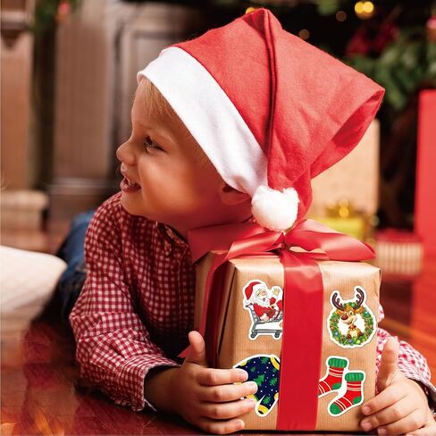 Christmas Stickers Pack,100Pcs Decorative Stickers for Kids,Vinyl Waterproof Stickers for Water Bottles Laptop Skateboard Computer for Christmas Party Favors Crafts Games for Kids Teens Adults in Saudi Arabia