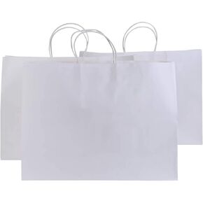 70Pcs Blue Gift Bags Large 16x6x12 Inches Paper Bags WIth Handles Bulk Navy Blue Kraft Sacks For Shopping, Retail, Boutique, Grocery, Goodie, Mother’s Day, Birthday