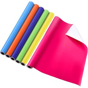 Tenceur 6 Rolls Bulletin Board Paper 24 Inch x 33 ft Colored Craft Paper Roll Fade Resistant Paper Roll Bulk for Drawing Painting Classroom Decor