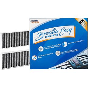 Spearhead Odor Defense Breathe Easy AC & Heater Cabin Filter | Fits Frontier, NV1500/2500/3500, Pathfinder, Xterra, Equator Like OEM | Up to 25% Longer Lasting w/Activated Carbon (BE-553)