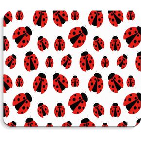 Ladybug Mouse Pad - Cute Ladybug Mousepad, Ladybug Office Mouse Pad, Ladybug Desk Mouse Pad, Ladybug Decor, Insect Decor, Ladybug Gift, Gifts for Coworkers, Gifts for Employees, 9.5x8 Inches