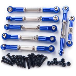 7PCS Aluminum Adjustable Turnbuckles Camber Links Upgrade Parts for Tra-xxas 1/10 Slash 4X4 2WD Hoss Rustler VXL Stampede RC Truck Car