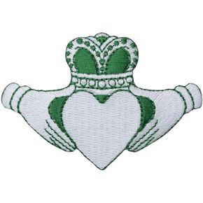 كلاداغ الايرلندي. الصداقة، الولاء، الحب، مطرزة، حديد على رقعة (أخضر وأبيض) in Kuwait