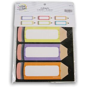 Classroom Supply Blank Pencil Cutouts Bulletin Board Accents - 36 Pieces - 6 x 6 Inches