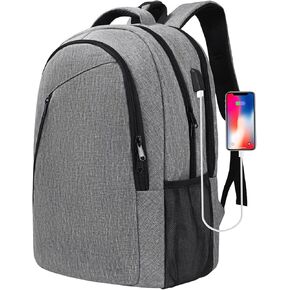 SMONT Laptop Backpack for Men, 17" Mens Bookbag Business Computer Office Tech Commuter Work Backpacks Black