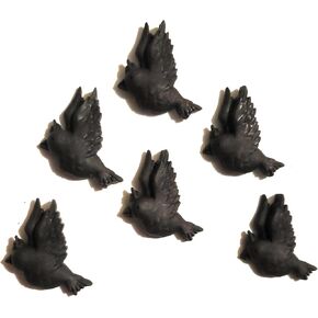 Black Crows Buttons by Dress it Up Buttons and Embellishments - 6 Pieces, small