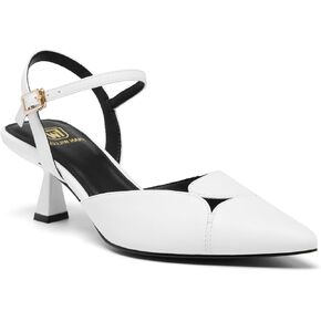 women's pointy closed toe heel pumps slingback kitten heels dressy strappy ankle work pumps shoes