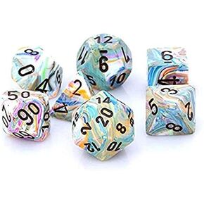 Chessex CHX27441 Dice - Festive: 7Pc Vibrant/Brown
