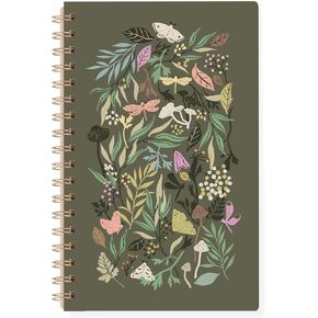 Fringe Studio Classic Paperback Spiral Journal, GARDEN AT DUSK 6" w x 9.5" h, 160 pages, Prairie Collection (140PA004FSC)