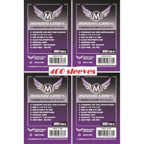 Mayday Games 7040 Clear Sleeves 56x87mm Standard USA Game Size (4x100 Pack, 400 sleeves)