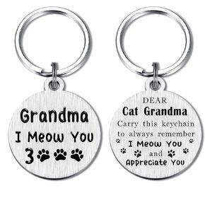 Emideary Gifts for Cat Dad - Best Cat Dad Christmas Keychain - Fathers Day Gift for Cat Dad Cat Lovers Men