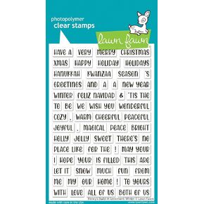 Lawn Fawn LF3508 Henry's Build-A-Sentiment: Winter 4X6 Clear Stamp Set