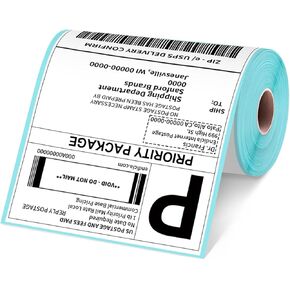 Jiose Direct Thermal Shipping Label 4x6 Thermal Label Roll Mailing Labels for Thermal Label Printer, 220 Labels/Roll