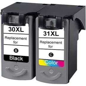 High Capacity Remanufactured for Canon PG-30 and CL-31 Ink Cartridge Replacement for Canon iP2600 MX310 MX300 MP470 MP210 MP190 MP140 Printers (1 Black 1 Color Combo)