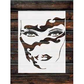 Party Mask Mardi Gras Mask Logo 7.5x6.5 inches Mylar Stencil Arts and Crafts Material Scrapbooking for DIY Projects and Crafts Airbrush Painting Drawing and More Reusable Stencil STENCILAIR