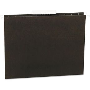 Universal UNV14113EE 1/3 Tab 11 Point Stock Hanging File Folders - Letter, Standard Green (25/Box)