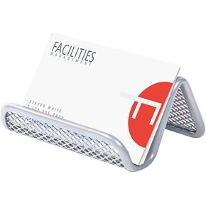 Office Depot Metro Mesh Business Card Holder, Pewter, 22254