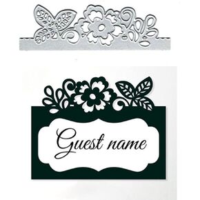 Wedding Lace Edge Metal Die Cuts,Lace Flower Leaf Edge Border Lace Place Cutting Dies Cut Stencils DIY Scrapbooking Decorative Embossing Paper Scrapbooking Card Making