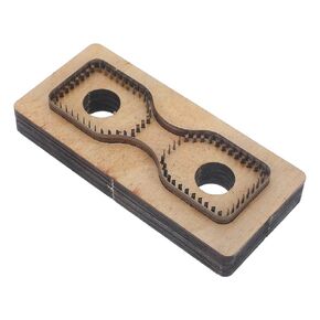 VILLCASE Wooden Leather Cutting Dies for Strap Heads - Precise Cutting Templates for Craft - DIY Leather Mold Tools for Small Projects, Keychains, Leathercraft Accessories