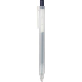 MUJI Smooth Gel Ink Ballpoint Pen Knock Type 10-Pieces Set, 0.5 mm Nib Siz, Blue/Black