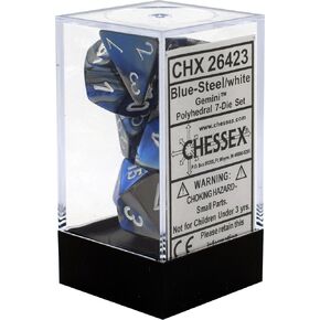 Gemini Blue Steel White 7 Die Set