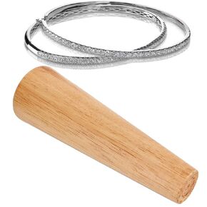Bracelet Mandrel Wooden Bracelet Mandrel Wood Bracelet Mandrel Bangle Shape Wooden Bangle Mandrel Bracelet Adjuster[2#]