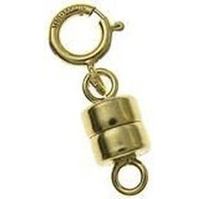 3 Pack-14K Gold Filled 4 mm Magnetic Clasp Converter Extenders for Necklaces Bracelets Anklets with 5.5mm Spring Ring Clasp Made in USA