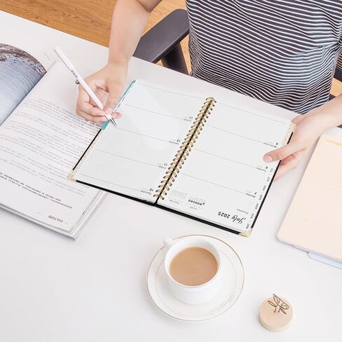 2025 Planner, Planner 2025, 2025 Planner Weekly and Monthly, 2025 Calendar Monthly Planner with Printed Tabs Jan 2025 - Dec 2025, Flexible Cover Twin-Wire Binding Daily Organizer, 8.5 X 6.1 Inch Black in Saudi Arabia