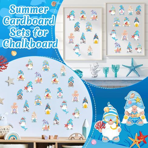 60 قطعة من Ireer 60 قطعة من تماثيل حيوانات البحر المحيط، ديكورات لوحة التماثيل، قطع السمك، حورية البحر، نجمة البحر، صدفة التماثيل، ورق الصيف، ديكور الشاطئ للفصل الدراسي، سبورة المدرسة، جدار المنزل in Kuwait