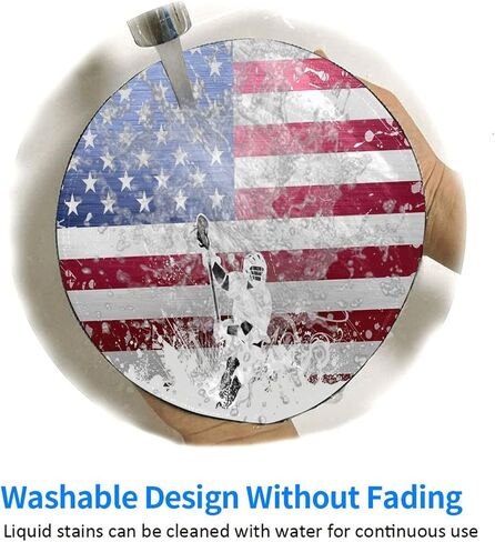 Mouse Pad Player Lacrosse USA Mouse Pads for Desk with Non-Slip Rubber Base Office Computer Round Mousepad Mouse Mat for Home Office Desk Accessories in Saudi Arabia