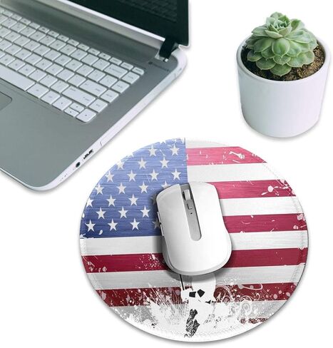 Mouse Pad Player Lacrosse USA Mouse Pads for Desk with Non-Slip Rubber Base Office Computer Round Mousepad Mouse Mat for Home Office Desk Accessories in Saudi Arabia