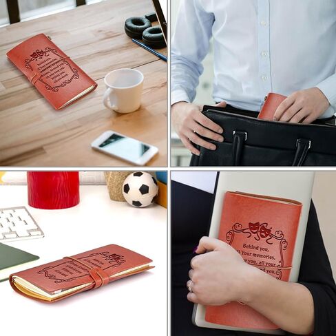Drama Gift Drama Mask Leather Refillable Journal Notebook Theatre Gift for Drama Student Inspirational Theatre Notebook Actor Actress Gift (Behind you) in Saudi Arabia
