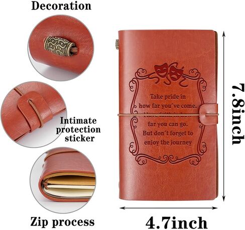 Drama Gift Drama Mask Leather Refillable Journal Notebook Theatre Gift for Drama Student Inspirational Theatre Notebook Actor Actress Gift (Behind you) in Saudi Arabia