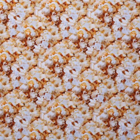 موك فابريكس قطن الفشار للوجبات السريعة، أصفر/أبيض مقطوع بالياردة in Kuwait