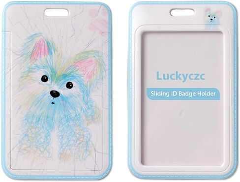 Hard Vertical ID Badge Holder, Autism Badge Sleeves ，Sliding Hard id Badge Cover Protector for Office School Nurse Credit Cards Proximity Key Passes (Purple Marble, 2 Pcs) in Saudi Arabia