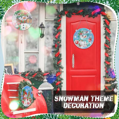 thyle 3 مجموعة عيد الميلاد ثلج DIY عيد الميلاد الماس الفن شنقا زخرفة عيد الميلاد الماس الفن شنقا اللوحة زخرفة الاكريليك الماس قلادة لوحة اللوحة عدة للبالغين in Kuwait