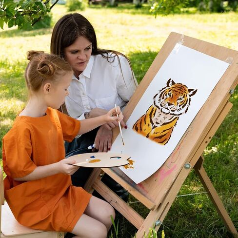 FINGERINSPIRE 4 قطع استنسل نمر للرسم مقاس 11.7x8.3 بوصة مقاس A4 استنسلات رسم نمط جلد النمر قابلة لإعادة الاستخدام مايلر DIY قالب رسم شريطي للخشب والأرضيات والجدار والنسيج in Saudi Arabia